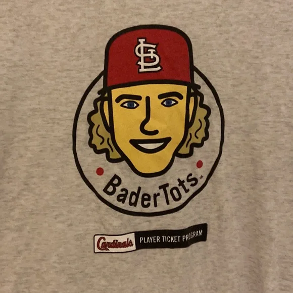MLB St. Louis Cardinals Harrison Bader “Bader Tots” T-Shirt Mens Size Medium 🔥 - Picture 2 of 5